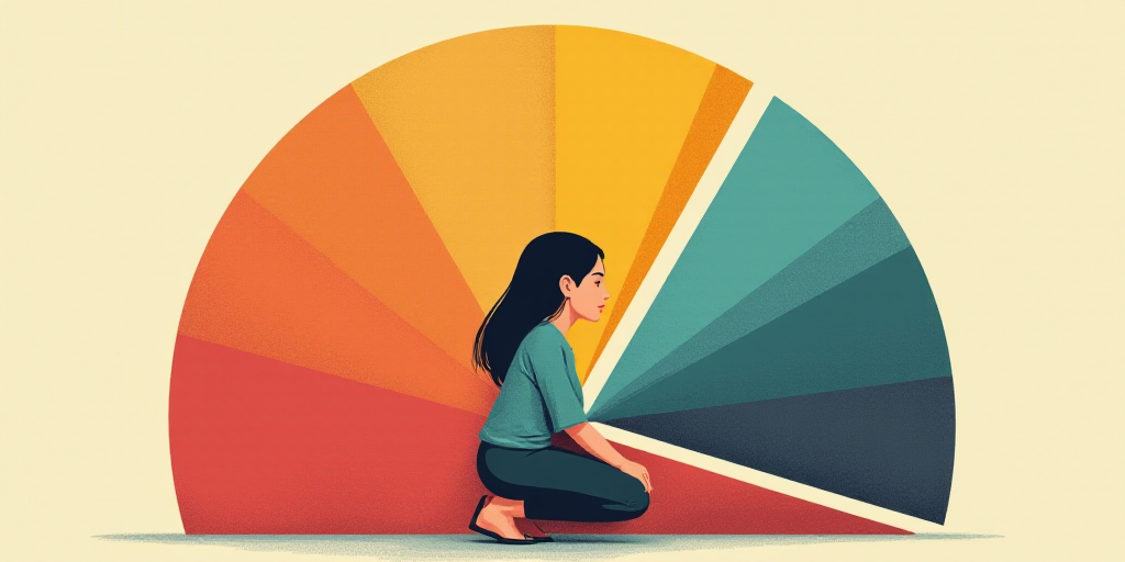 a pie chart with a person in the middle of it and a woman in the middle of the pie, Ceferí Olivé,