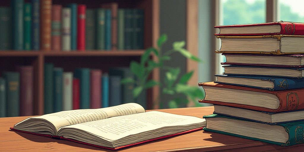 a stack of books sitting on top of a table next to a pile of books on a table top, Art & Language, m