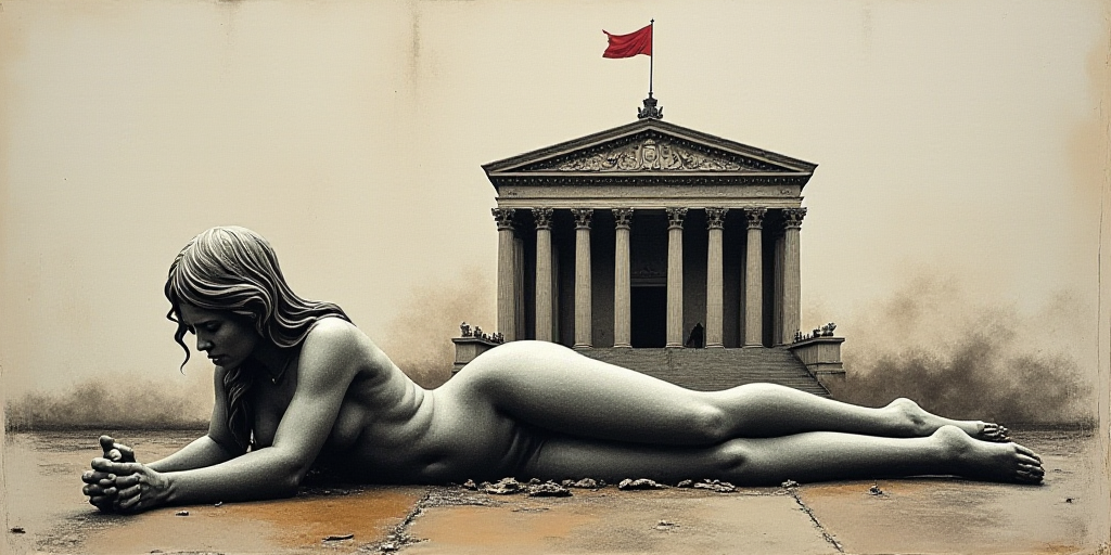 Strong Winds Knock Down 24-Meter Liberty Statue Replica in Brazil