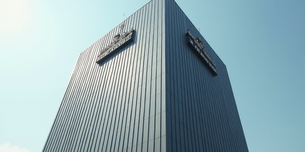 a tall building with a sign on the side of it that says the crown in the middle of the building, And