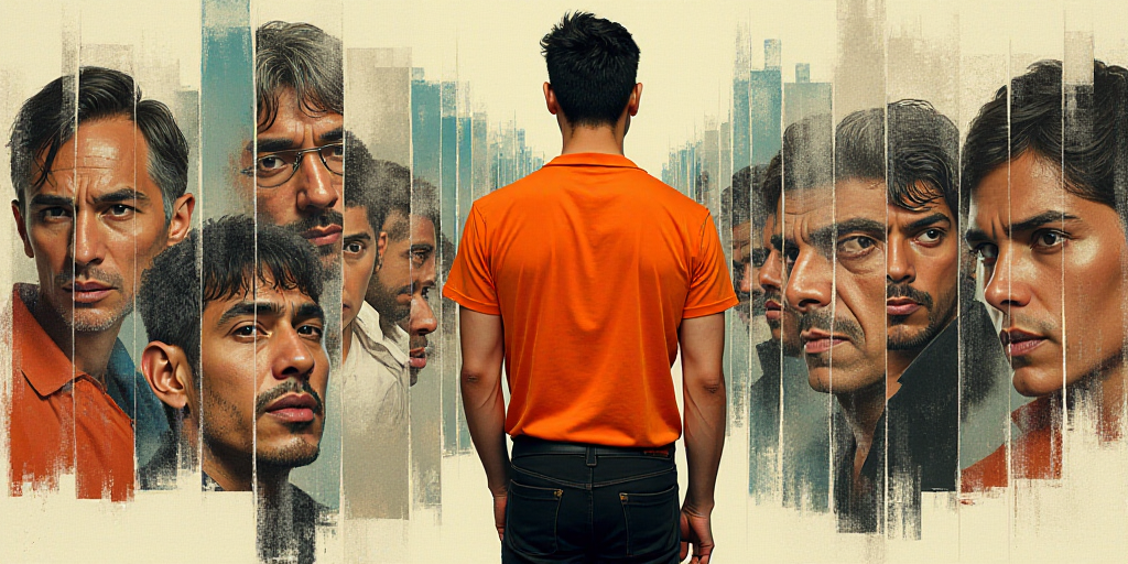 a collage of photos of people and a man in orange shirt and black pants and a man in orange shirt an