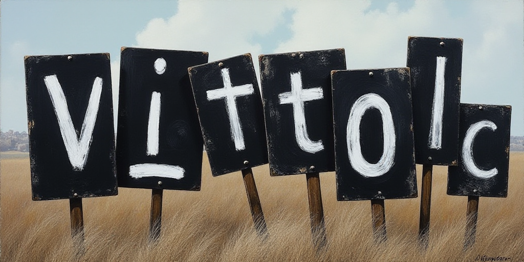 a group of black and white signs with white lettering on them that say vittol group on them, Carlos