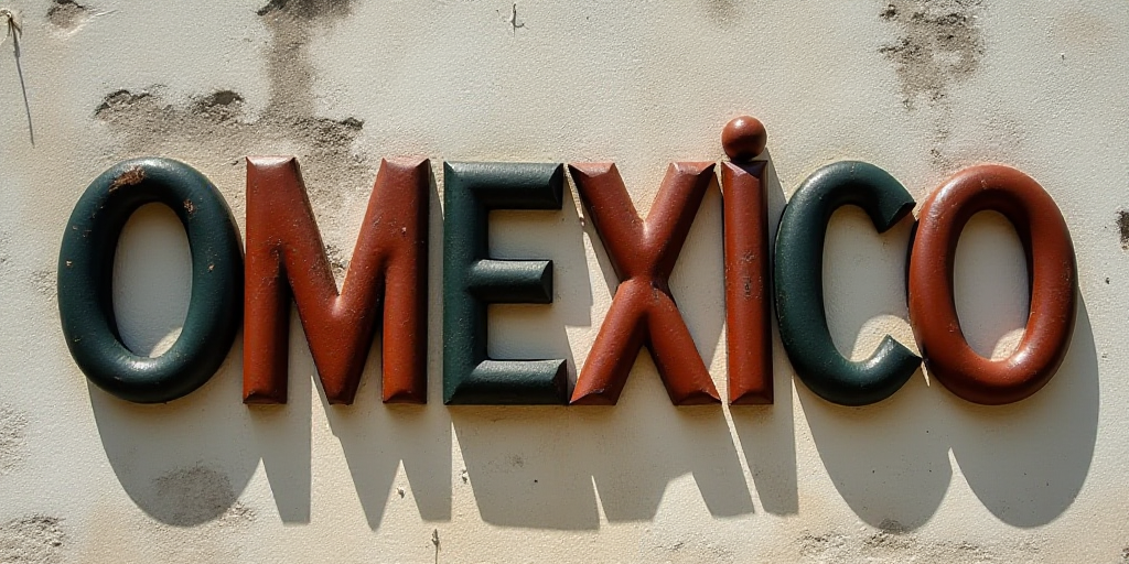 a group of metal letters that are on a wall together with a logo on it that says grupomexico, David