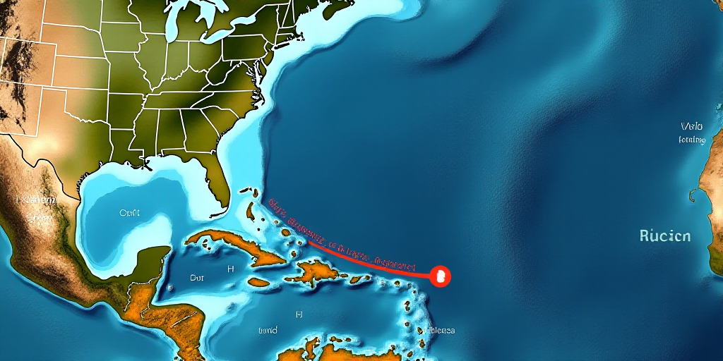 a map of the atlantic showing the path of the hurricane to the united states and the atlantic coast,