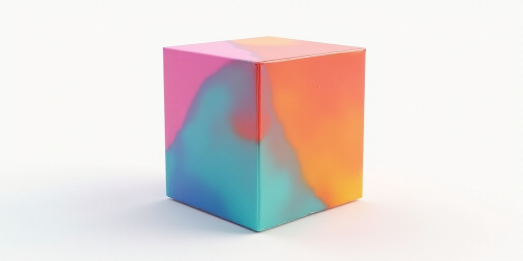 a multicolored cube structure with a white background and a white background with a white background