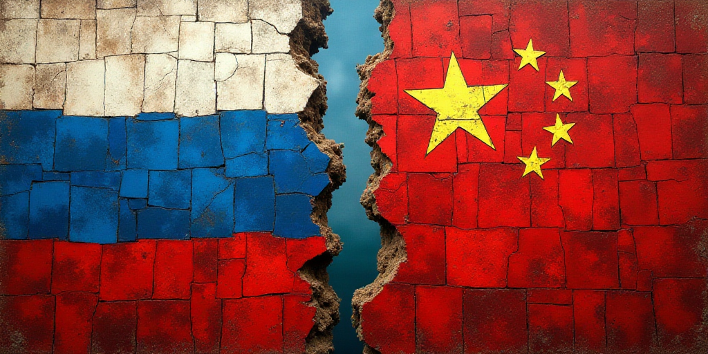 two flags are shown with one of them torn apart and the other half torn off with a flag on it, Boris