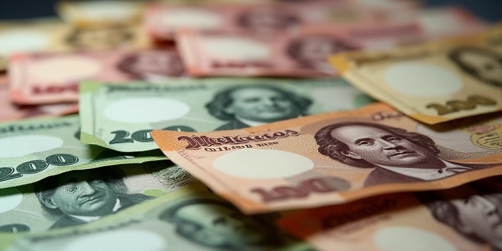 a pile of mexican currency with a lot of money in the background photo by getty images / getty image
