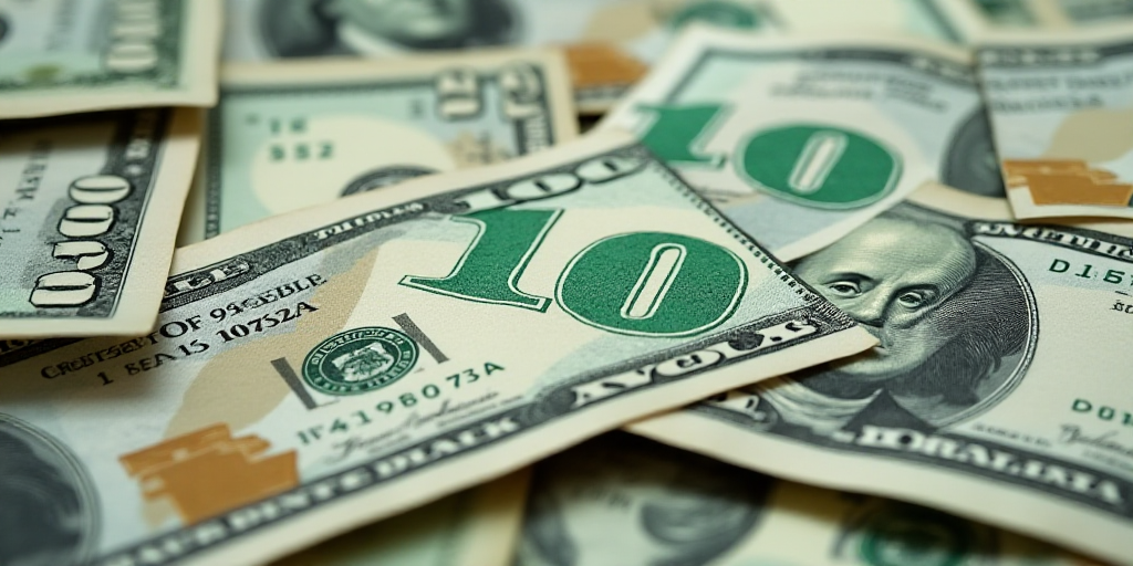 a stack of twenty dollar bills on top of each other with the words, $ 1, 000 in green, Benjamin Fran